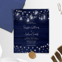 バジェット素朴ウッドメイソンジャース結婚式招待状