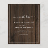 バジェット素朴ウッドユーカリ写真保存日 チラシ (裏面)