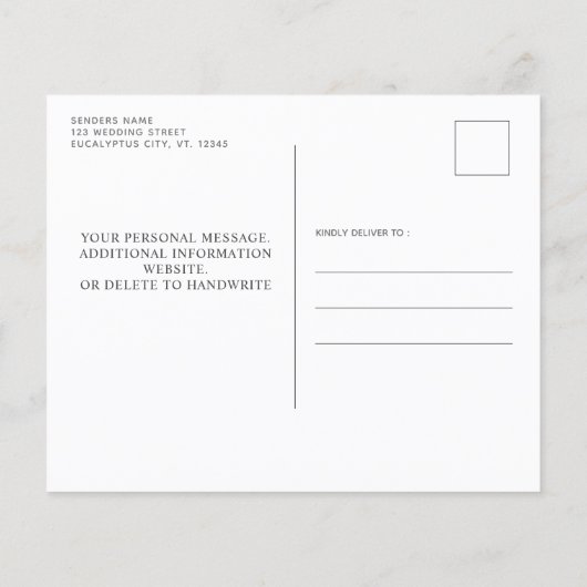 バジェット素朴ウッドユーカリ日付を保存 (裏面)