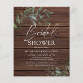 バジェット素朴ウッドユーカリ金ゴールドブライダルシャワー (正面)