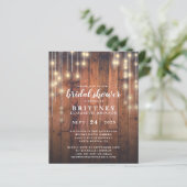 バジェット素朴ウッドライトブライダルシャワー招待 (スタンド正面)