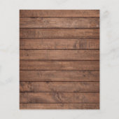 バジェット素朴ウッドライトメイスンジャードウェディング招待 (裏面)