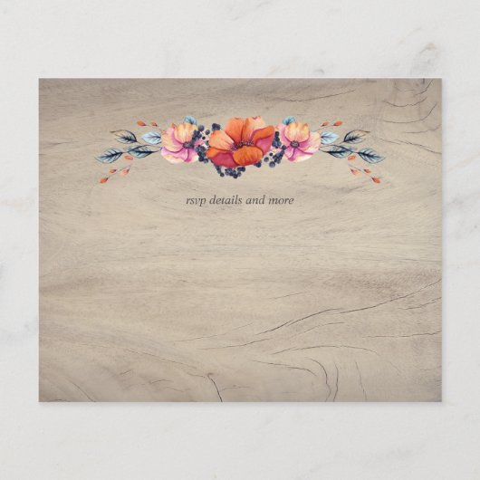 バジェット素朴ウッドランドオレンジの結婚式 (裏面)