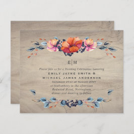 バジェット素朴ウッドランドオレンジの結婚式