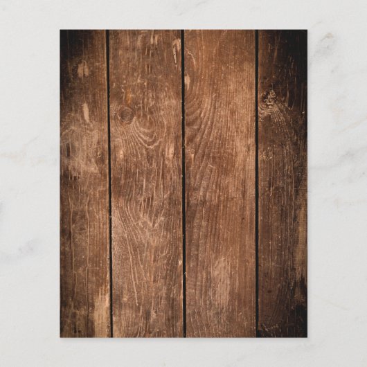 バジェット素朴ウッドレースカントリーウェディング招待状 (裏面)