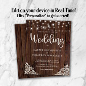 バジェット素朴ウッドレースストリングラ結婚イト