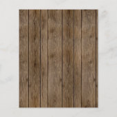 バジェット素朴ウッドレースブライダルシャワー招待 (裏面)