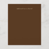 バジェット素朴ウッド金ゴールドブライダルシャワー招待状 (裏面)