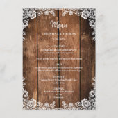 バジェット素朴ウッド&レースの国の結婚式 メニュー (正面)