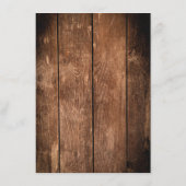 バジェット素朴ウッド&レースの国の結婚式 メニュー (裏面)