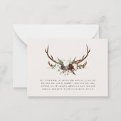 バジェット素朴エレガントな感謝していウェディング ノートカード (裏面)