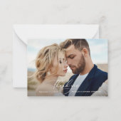 バジェット素朴エレガントな感謝していウェディング ノートカード (正面)