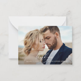 バジェット素朴エレガントな感謝していウェディング ノートカード