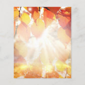 バジェット素朴オータムフォレスト結婚式招待状 (裏面)