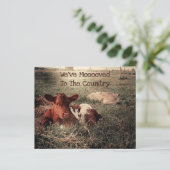 バジェット素朴カウカントリーおもしろいファーム移動カード (スタンド正面)