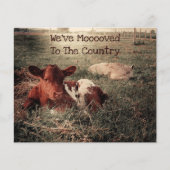 バジェット素朴カウカントリーおもしろいファーム移動カード (正面)