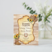 バジェット素朴カウボーイのブーツと帽子（ひまわり） (スタンド正面)