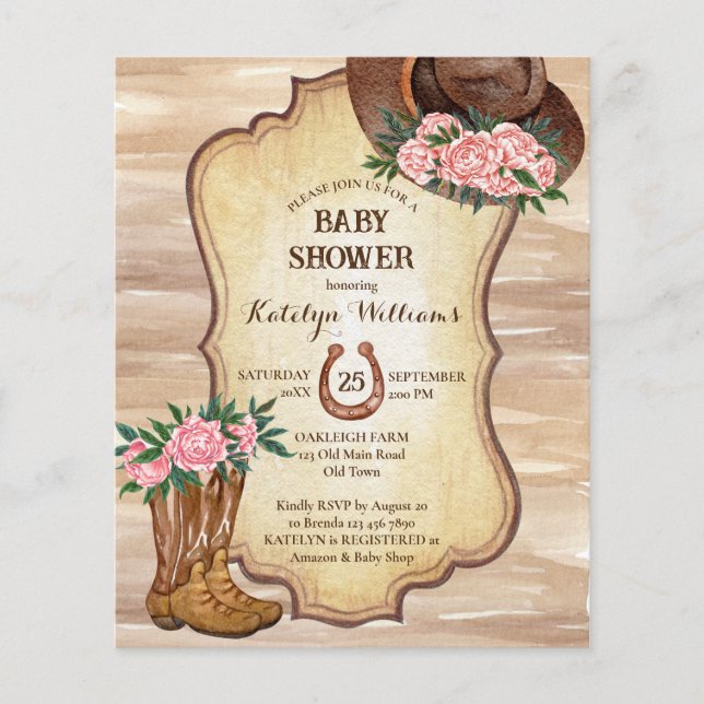 バジェット素朴カウボーイ感じブー帽子 (正面)