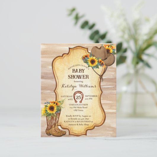 バジェット素朴カウボーイ感じブ帽子ひまわり (スタンド正面)