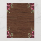 バジェット素朴カボチャ赤ちゃんシャワーライト招待状 (裏面)