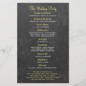 バジェット素朴カントリーひまわり結婚式プログラム チラシ (裏面)