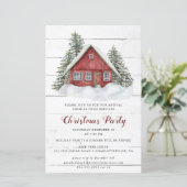 バジェット素朴キャビンクリスマスパーティの招待状 (スタンド正面)