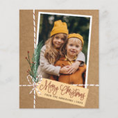 バジェット素朴ギフトMerry Christmas Holiday Photo (正面)