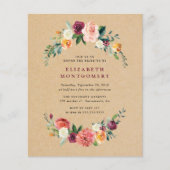 バジェット素朴クラフトフローラリースブライダルシャワー (正面)