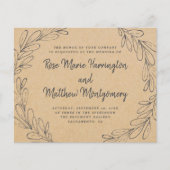 バジェット素朴クラフト&ハンドドロー葉ドの結婚 (正面)