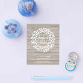 バジェット素朴クリスマスパーティの招待状 チラシ (シングル)