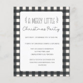 バジェット素朴クリスマスホリデーパーティー招待状 (正面)