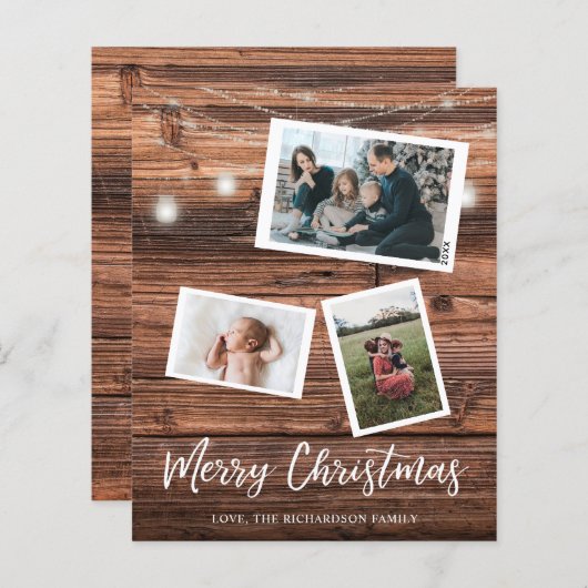 バジェット素朴クリスマスライト数々の写真 (正面/裏面)