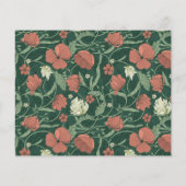 バジェット素朴グリーンフローラカップルシャワー招待状 (裏面)