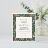 バジェット素朴グリーンフローラブライダルシャワー招待状 (スタンド正面)