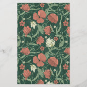 バジェット素朴グリーンフローラ結婚式招待状 (裏面)