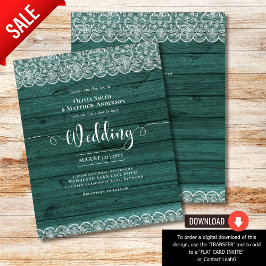 バジェット素朴グリーンホワイトレース結婚ズ