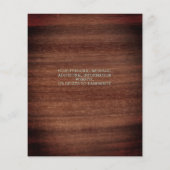 バジェット素朴グリーンリーブライダルシャワー招待 (裏面)