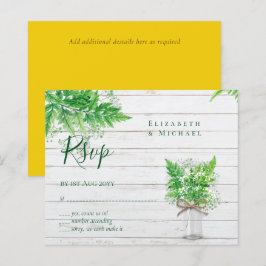 バジェット素朴グリーンリーRSVPファーン葉ズ