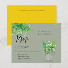 バジェット素朴グリーンリーRSVPファーン葉ズ