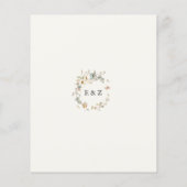 バジェット素朴グリーン結婚式招待状 (裏面)