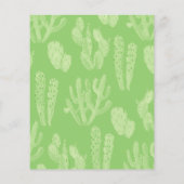 バジェット素朴サボテンのブライダルシャワーへの招待 (裏面)