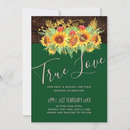 バジェット素朴サマーサンフラワー結婚ズフローラ (正面)