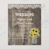 バジェット素朴サンフラワージプソフィラ結婚レースイン (正面)