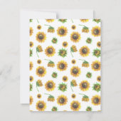 バジェット素朴サンフラワーズファミリー懇親会招待状 招待状 (裏面)