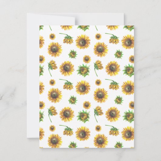 バジェット素朴サンフラワーズファミリー懇親会招待状 招待状 (裏面)