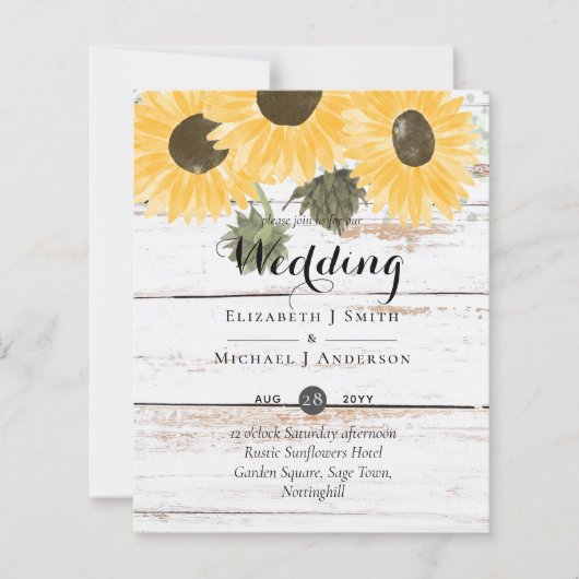 バジェット素朴サンフラワーズモス葉グリーズ結婚ズ (正面)