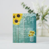 バジェット素朴サンフラワーズレースメイソンジャー結婚ズ (スタンド正面)