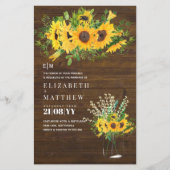 バジェット素朴サンフラワーバービーズブレスメイソンジャース (正面)