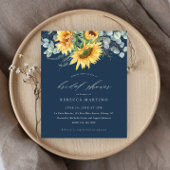 バジェット素朴サンフラワーブライダルシャワー招待