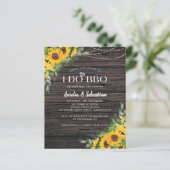 バジェット素朴サンフラワーユーカリプトゥスI do BBQ招待状 (スタンド正面)